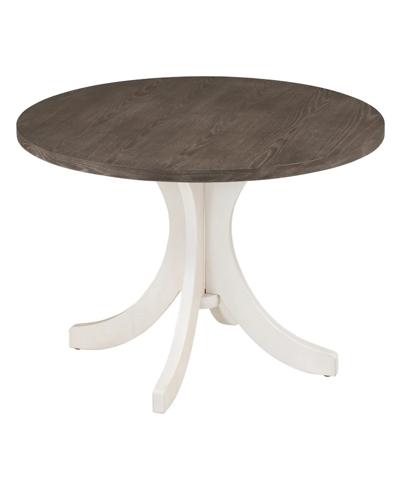 Streamdale Furniture Mid-Century 5-Piece Round Dining Set Walnut Table & Chairs