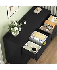 Streamdale Simply Modern 6-Drawer Dresser - Black