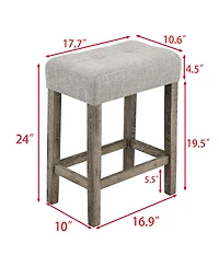 Streamdale Furniture Bar Table & Chairs Set w/ Power Outlet - 4 Piece Dining Set