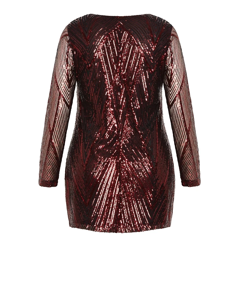 City Chic Women's Micah Sequin Dress