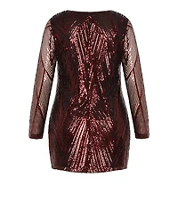 City Chic Women's Micah Sequin Dress