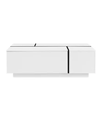 Streamdale Furniture Extendable High-Gloss Coffee Table w/ Storage Drawers