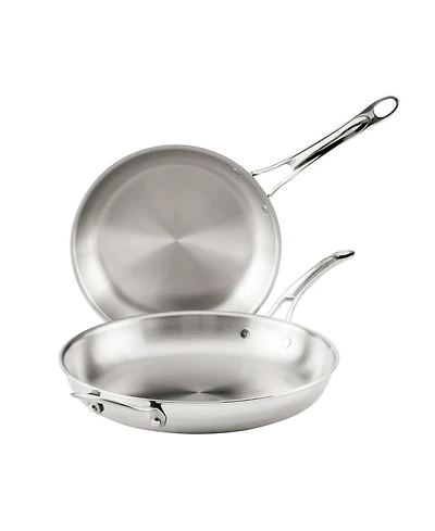 Anolon EverLast Stainless Steel 2-Pc. Tri-Ply Clad Frying Pan Set