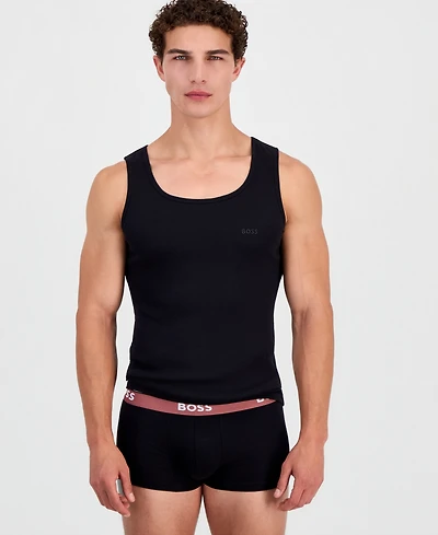 Boss by Hugo Men's Ribbed Tank Tops, Pack of 3