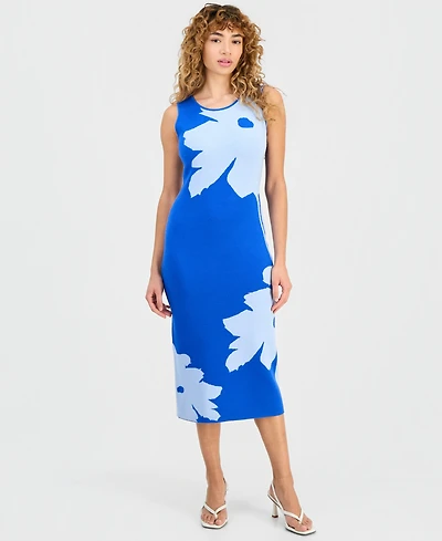 T Tahari Women's Sleeveless Sweater Dress