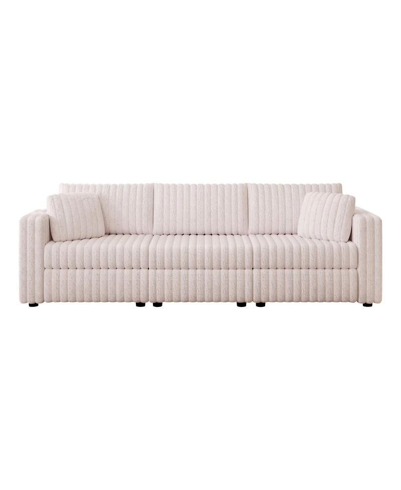 Streamdale Furniture 106" Light Pink Modular Sofa - Modern Plush & Comfortable