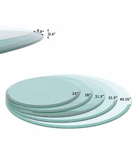 Streamdale Furniture 24" Round Tempered Glass Table Top - Beveled Edge