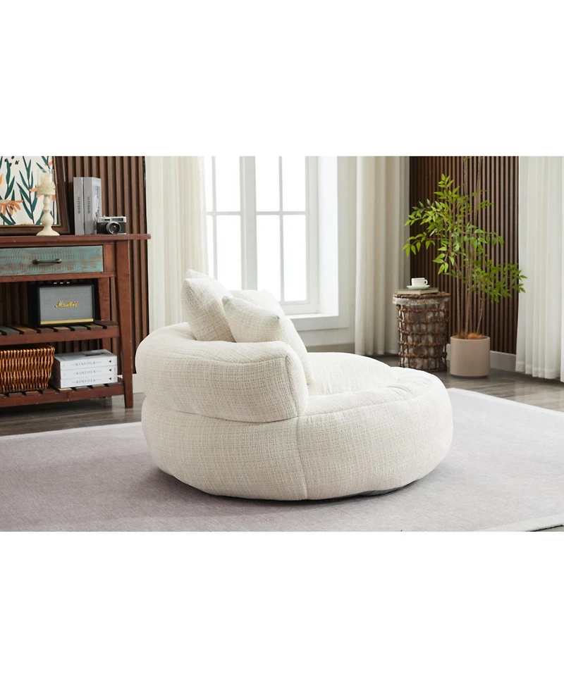 Streamdale Furniture Foam Bean Bag Chair - Soft Chenille Cover