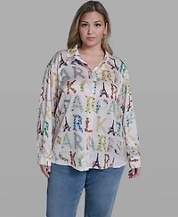 Karl Lagerfeld Paris Plus Allover Printed Shirt