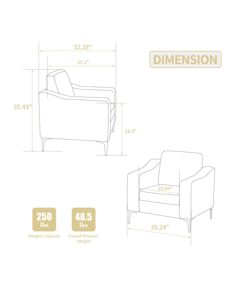 Streamdale Furniture Convertible Corduroy Sectional Sofa