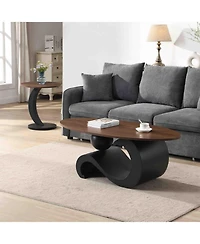 Streamdale Furniture Black Nesting Coffee Table Set of 2