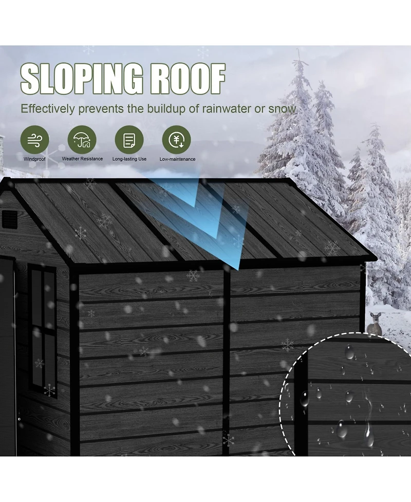 Streamdale Furniture Streamdale 6x6 Resin Storage Shed - Waterproof, Uv Proof