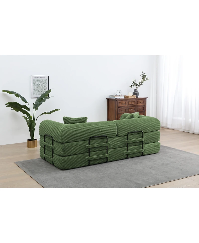 Streamdale Furniture Streamdale Corduroy Convertible Sleeper Sofa Bed