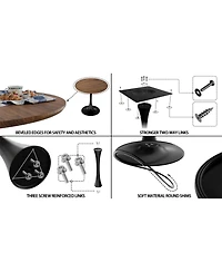 Streamdale Furniture 31.5" Walnut Round Dining Table - Tulip Base