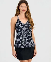 Island Escape Womens Racerback V Neck Tankini Top Macys Exclusive Skirt
