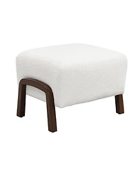 Streamdale Furniture Upholstered Ottoman, Wooden Legs
