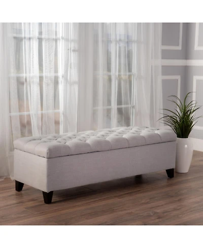 Streamdale Button Tufted Diamond Stitch Storage Ottoman Bench