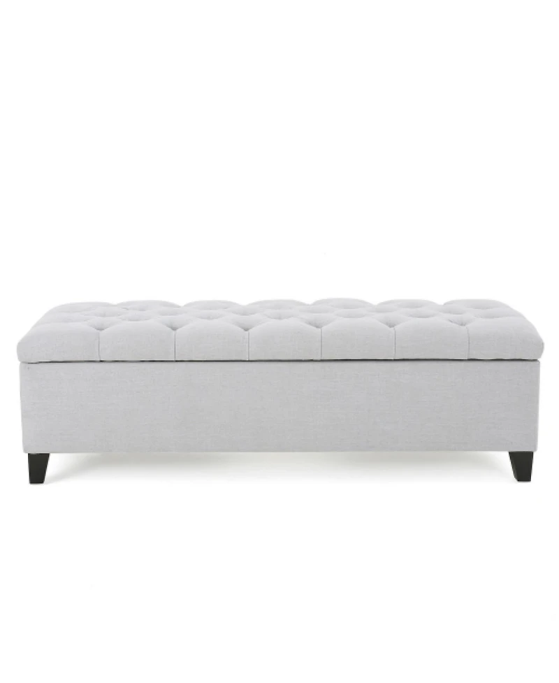 Streamdale Button Tufted Diamond Stitch Storage Ottoman Bench