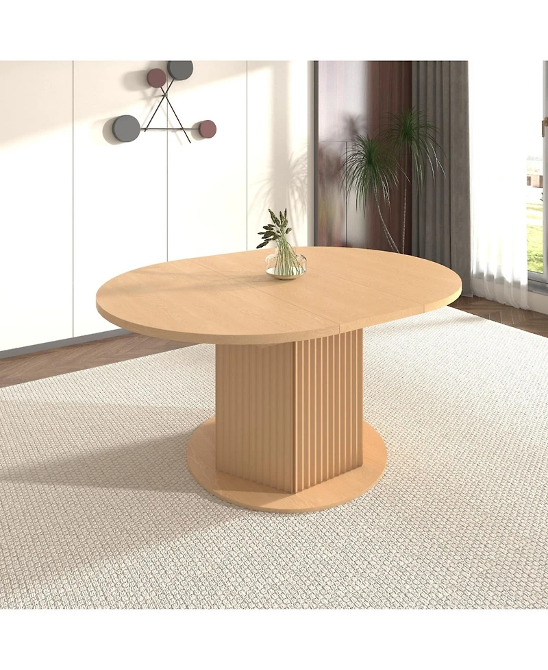 Streamdale Furniture Round Dining Table, Bump Texture Base