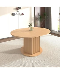 Streamdale Furniture Round Dining Table, Bump Texture Base