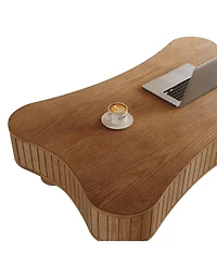 Streamdale Furniture Lift Top Coffee Table - Fluted Panel, Hidden Storage, Walnut