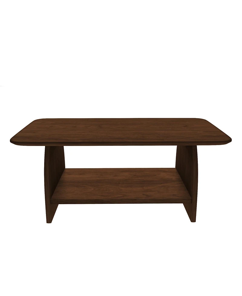 Streamdale Furniture Modern 47" Double-Layer Coffee Table with Storage