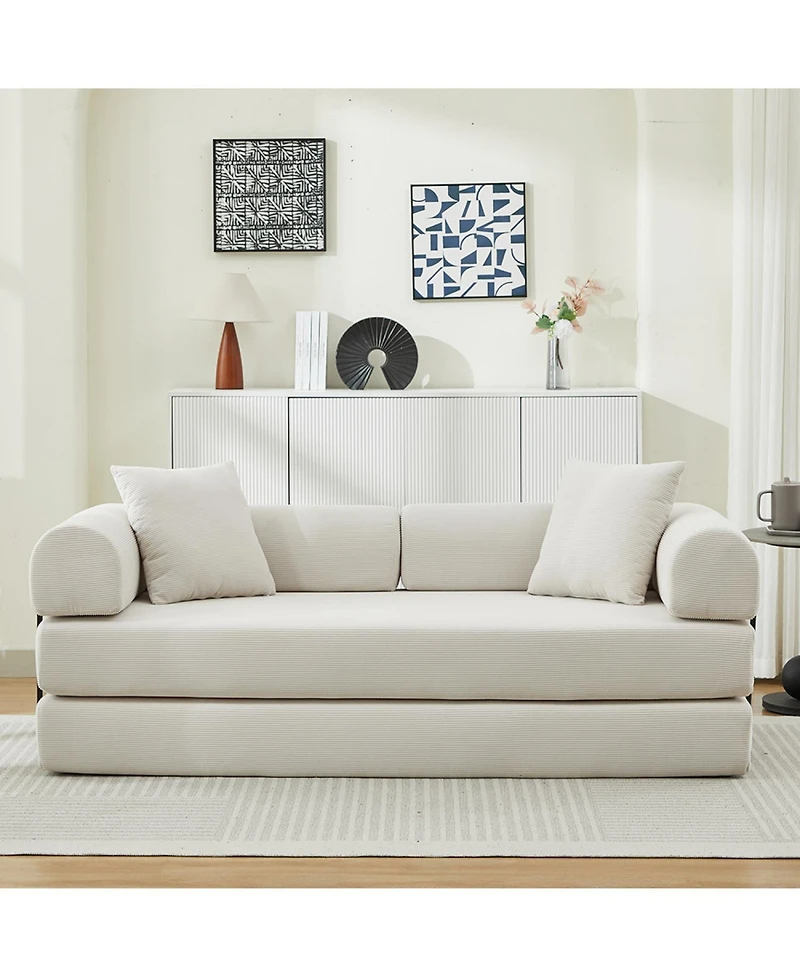 Streamdale Furniture Folding Sofa Bed 78.5" Convertible Couch with Pillows