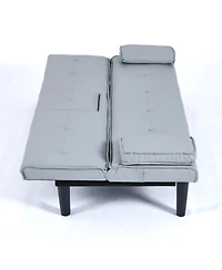 Streamdale Furniture 67" Pvc Sofa Bed with Foldable Design & Cup Holders