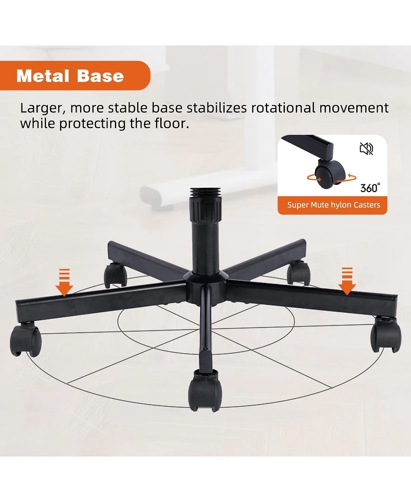 Streamdale Furniture Orange Velvet Criss Cross Office Chair