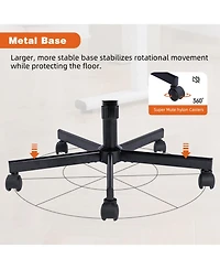 Streamdale Furniture Orange Velvet Criss Cross Office Chair