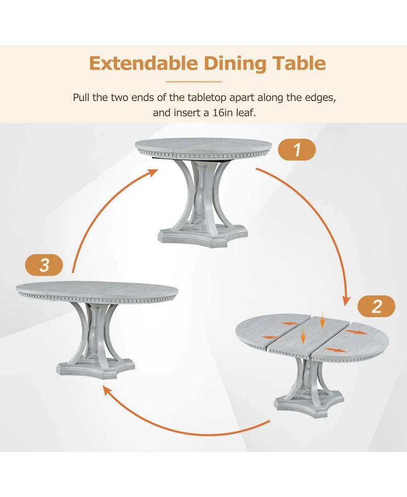 Streamdale Furniture Streamdale Retro Extendable Dining Set - 42"-58" Oval