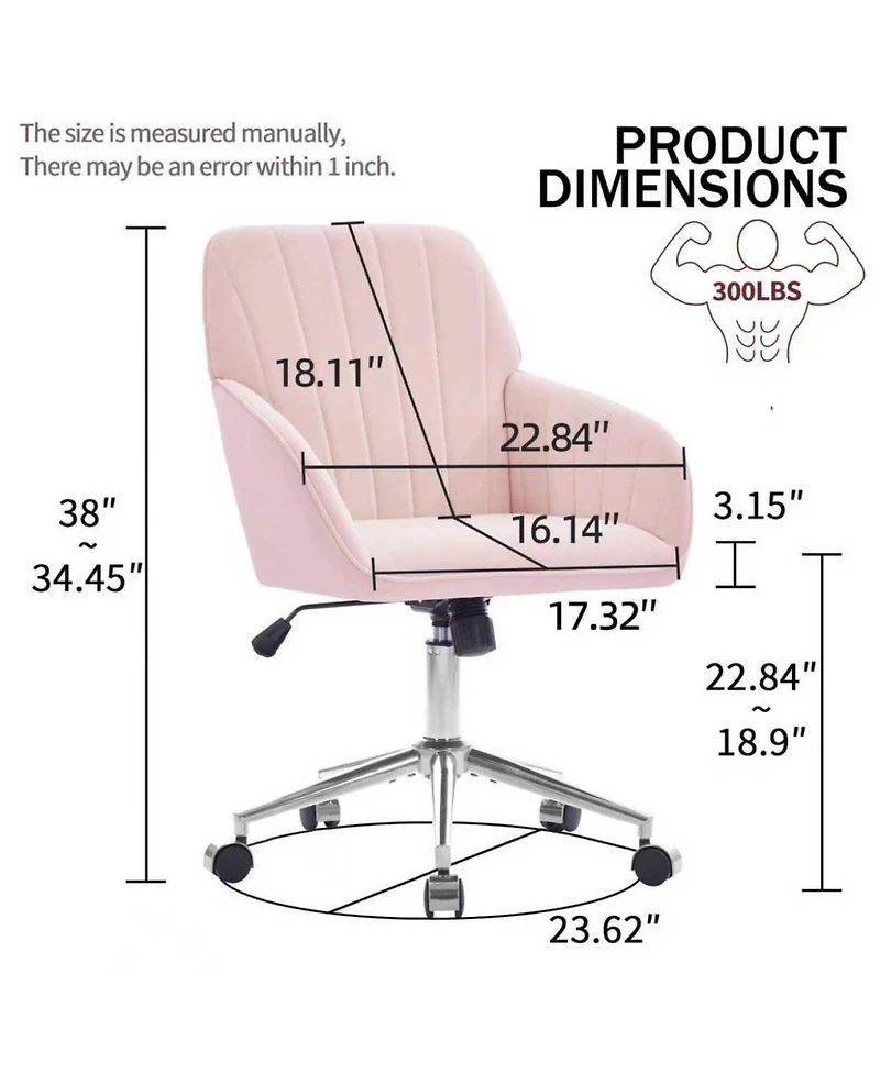 Streamdale Furniture Ty Adjustable Ergonomic Swivel Office Chair for Home/Bedroom - Comfortable Long Sitting