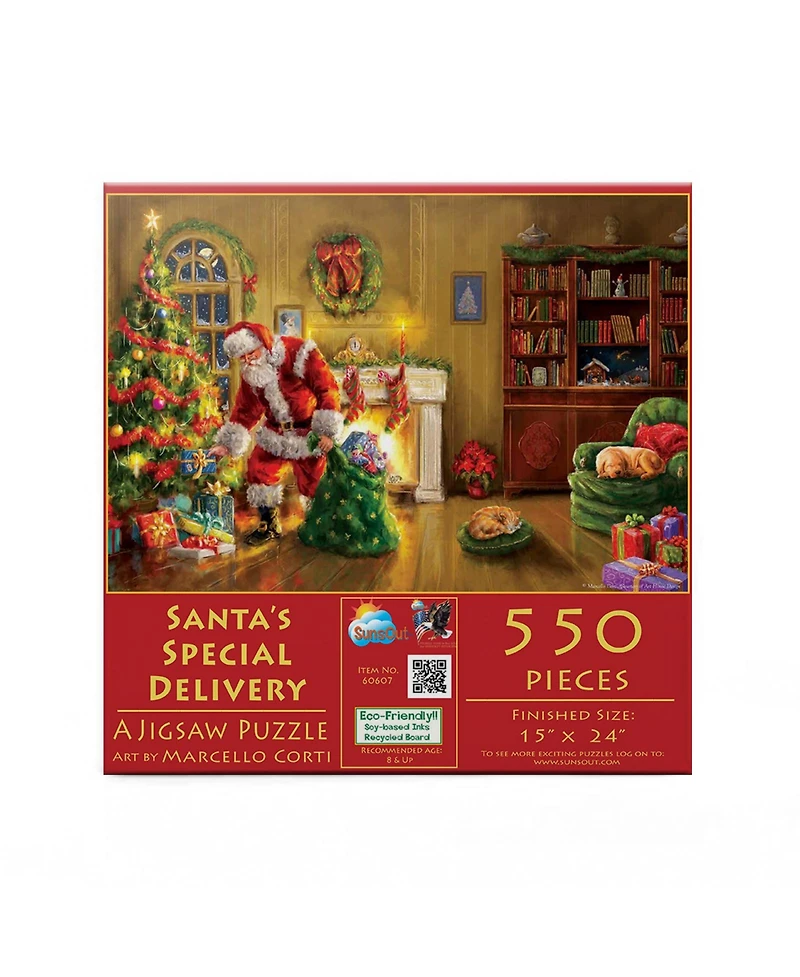 SunsOut Santa's Special Delivery 550 piece Jigsaw Puzzle for Adults Christmas