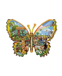 SunsOut Butterfly Pals 1000 piece Jigsaw Puzzle for Adults Special Shape