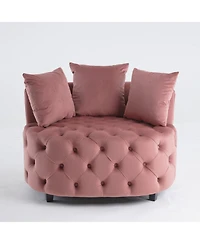 Streamdale Modern Accent Barrel Chair (Pink)