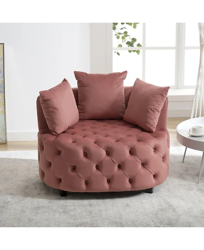 Streamdale Modern Accent Barrel Chair (Pink)