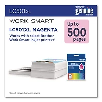 Brother LC501XLMS 500 Page-Yield High-Yield Ink - Magenta