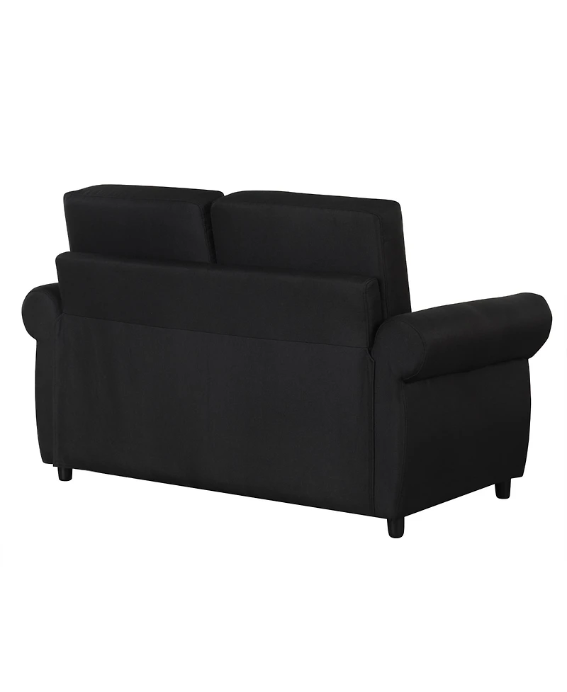 Streamdale 57.9" Pull Out Sofa Bed Loveseat Sleeper with Twin Memory Mattress Two Usb Ports for Living Room Spaces