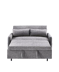 Streamdale Furniture 55" Pull Out Sofa Bed with Adjustable Back, Storage, Pillows, Usb