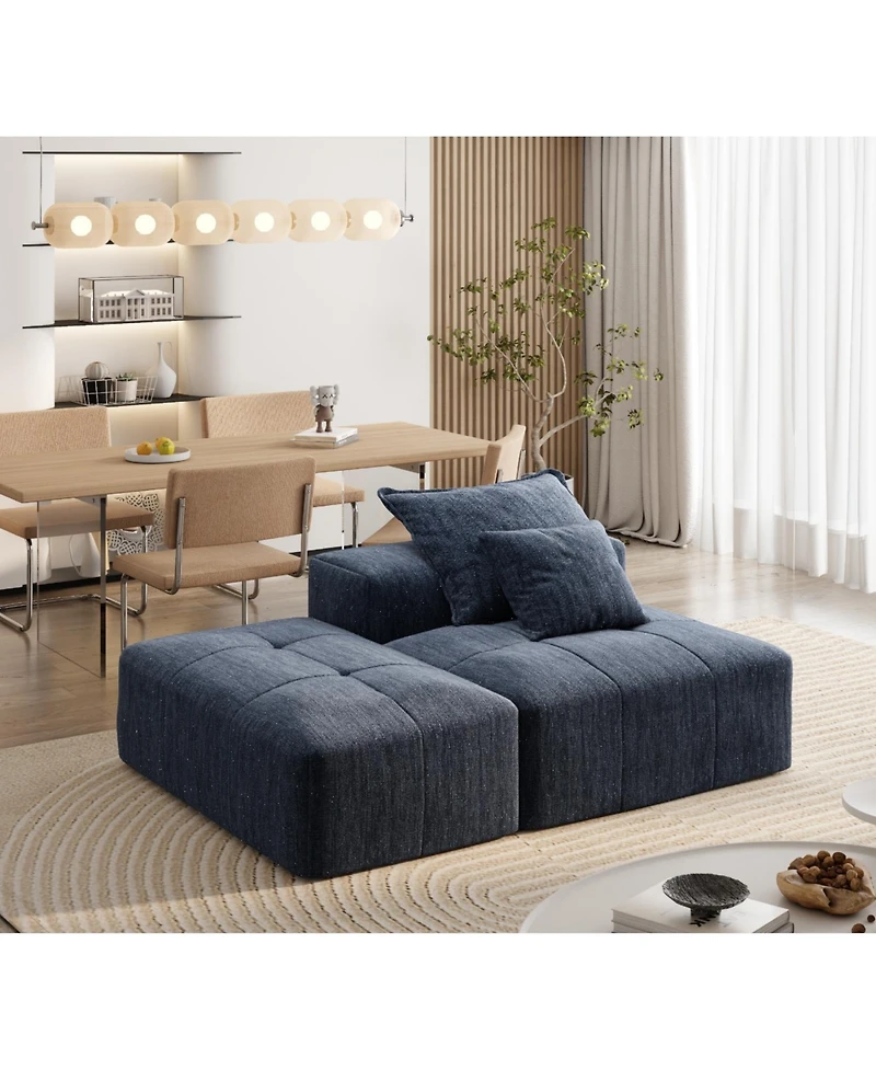 Streamdale Furniture Modern Chenille Modular Sectional Sofa with Pillows