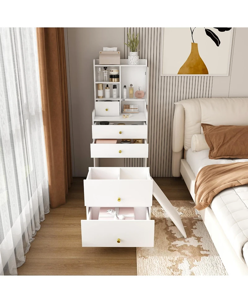 Streamdale Furniture Led Mirror Vanity Set