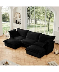 Streamdale Furniture Slipcovered U Shape Sectional Sofa
