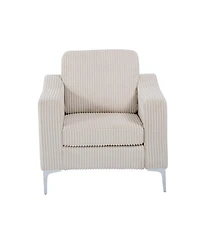 Streamdale Furniture Convertible Corduroy Sectional Sofa - Beige