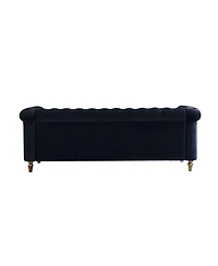 Streamdale Furniture Chesterfield Velvet Sofa 84.65 inch for Living Room