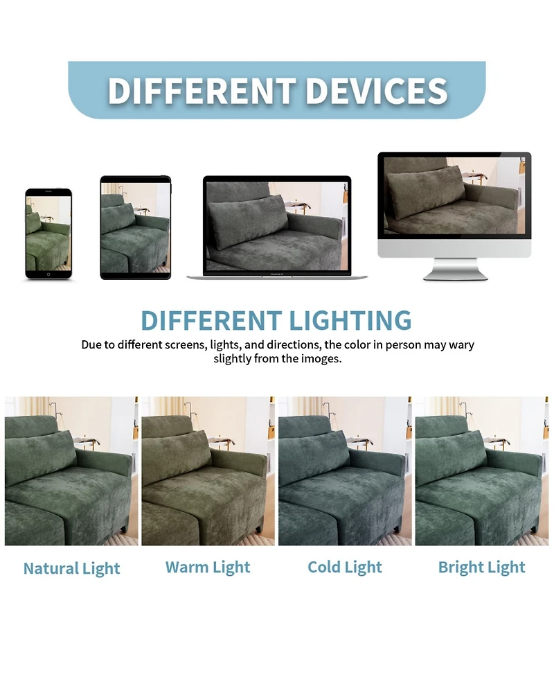 Streamdale Furniture Green Chenille 2-Seater Sofa with Lumbar Pillows