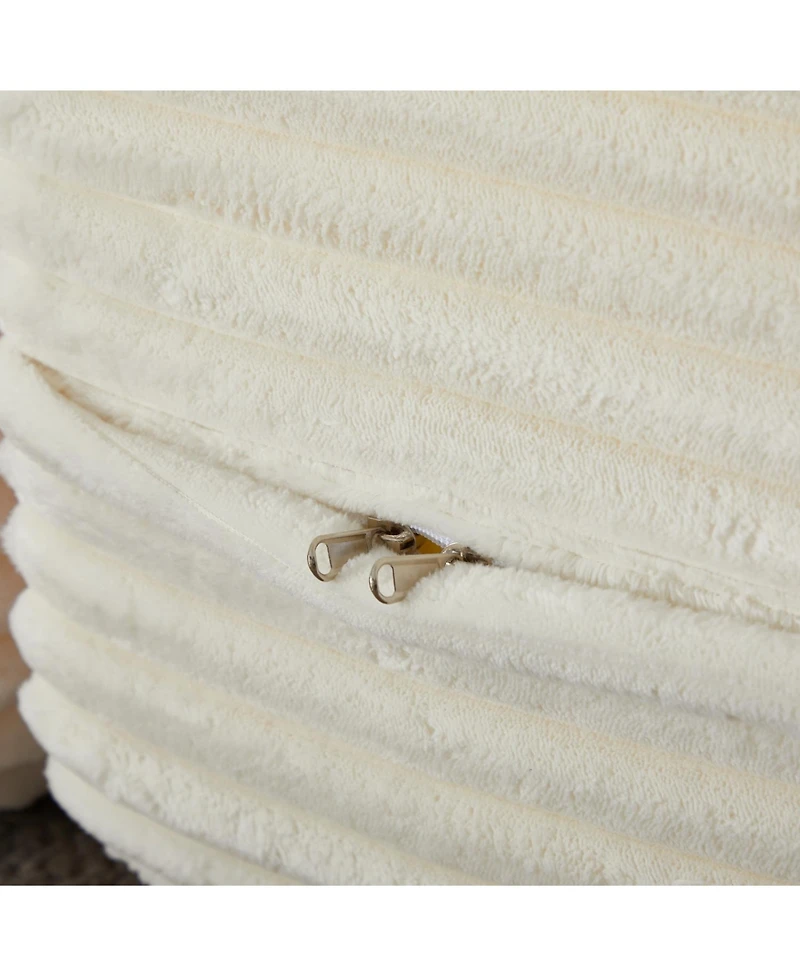 Streamdale Furniture Convertible Corduroy Floor Sofa Bed with Pillows