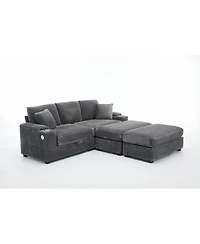 Streamdale Furniture Modular Sectional Sofa Bed Set w/ Storage