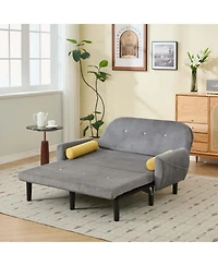 Streamdale Furniture Corduroy Loveseat Sofa Bed with Storage & Usb
