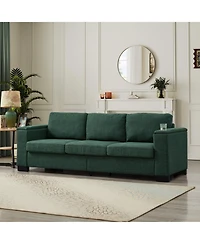 Streamdale Furniture Modern Green Sofa with Cup Holder & Storage