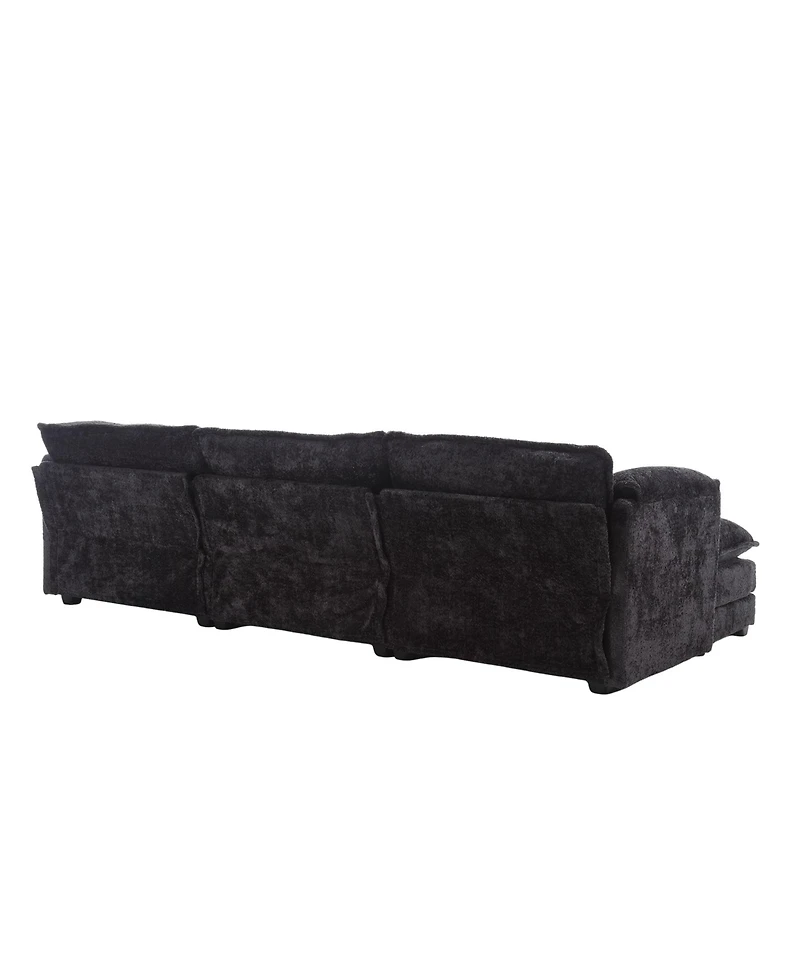 Streamdale Modular Chenille Sectional Sofa with Ottoman